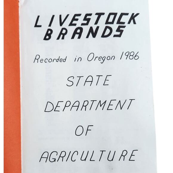 Oregon 1986 Livestock Brand Book Cattle Farm Farmers Paperback Reference Book - Picture 2 of 7